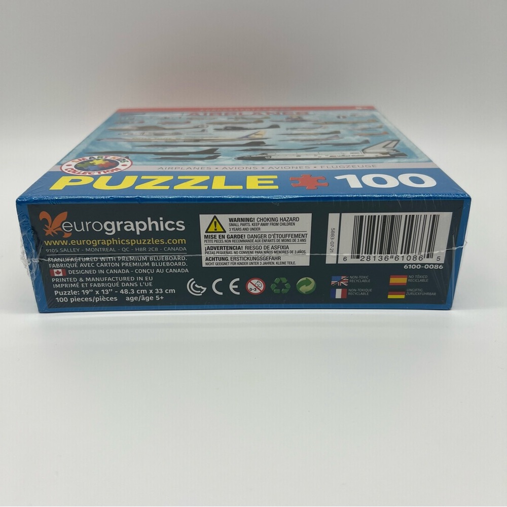 Eurographics Jigsaw Puzzle Airplanes Smart Kids Collection 100 Pieces NEW SEALED - Picture 4 of 6